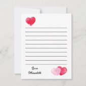 Valentijnsdag Flat Note Card Notitiekaartje (Voorkant)