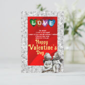 Valentijnsdag Flat Wenskaart Kaart (Staand voorkant)