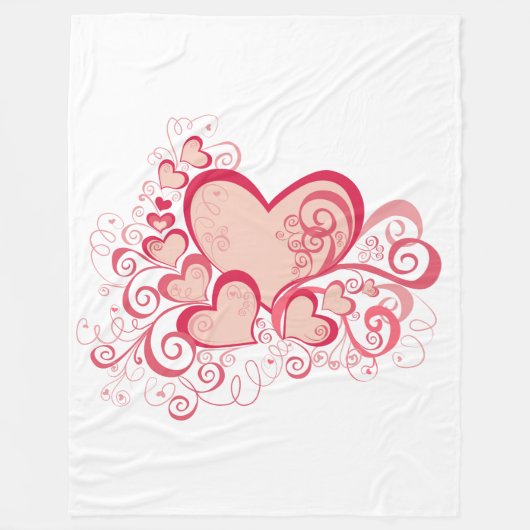 Valentijnsdag Fleece Blanket Deken (Voorkant)