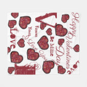 VALENTIJNSDAG FLEECE DEKEN (Voorkant (Horizontaal))