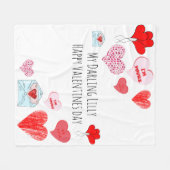 Valentijnsdag Fleece Deken (Voorkant (Horizontaal))