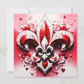 Valentijnsdag Fleur De Lis Kaart (Achterkant)