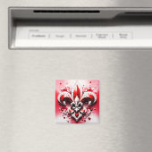 Valentijnsdag Fleur De Lis Magneet (Insitu (Vaatwasser))