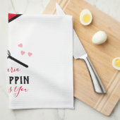 Valentijnsdag Flippin houdt van je hart Theedoek (Quarter Fold)