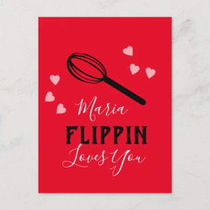 Valentijnsdag Flippin Loves You Hartjes Bakker Briefkaart