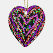 Valentijnsdag Floral Art Keramisch Ornament (Links)