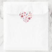 Valentijnsdag Floral en Snoep Hart Sticker (Tas)