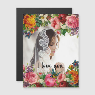 Valentijnsdag Floral I Love You Photo Wedding