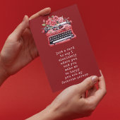 Valentijnsdag Floral Typewriter gepersonaliseerd Feestdagenkaart
