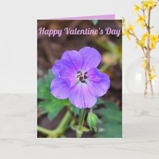 Valentijnsdag Folded Wenskaart Kaart (Gele Bloem)