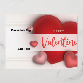 Valentijnsdag Folie Feestdagen Briefkaart