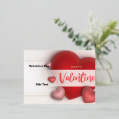 Valentijnsdag Folie Feestdagen Briefkaart (Staand Voorkant)