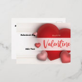 Valentijnsdag Folie Feestdagen Briefkaart (Voorkant / Achterkant)