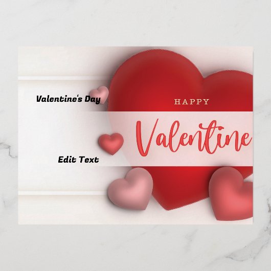 Valentijnsdag Folie Feestdagen Briefkaart (Voorkant)