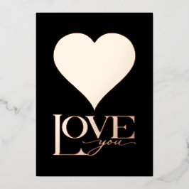 VALENTIJNSDAG, Folie hart, hou van je Feestdagenkaart