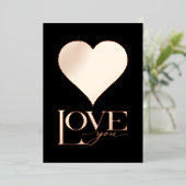 VALENTIJNSDAG, Folie hart, hou van je Feestdagenkaart (Staand Voorkant)