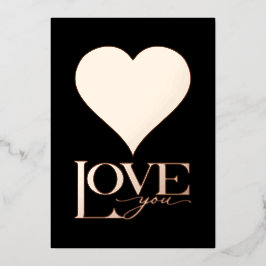 VALENTIJNSDAG, Folie hart, hou van je Folie Feestdagenkaart