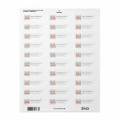 Valentijnsdag Folk Deer Retour Adreslabels Etiket (Full Sheet)