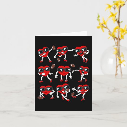 Valentijnsdag Football Harde Quarterback Receiver Kaart (Gele Bloem)