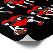 Valentijnsdag Football Harde Quarterback Receiver Poster (Hoek)