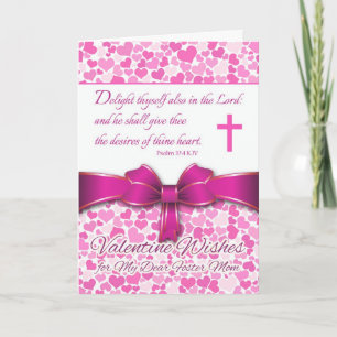 Valentijnsdag, Foster Mam, Psalm 37:4 Schrift Feestdagen Kaart