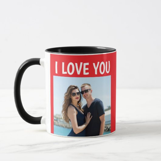 VALENTIJNSDAG FOTO AANGEPASTE KOFFIEBEEKER MOK (Links)
