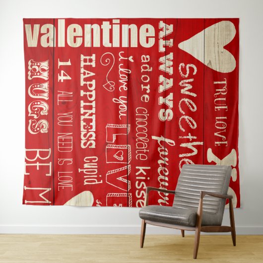 Valentijnsdag foto achtergrond wandtapijt wandkleed (In Situ (horizontaal))