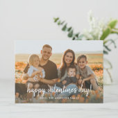 Valentijnsdag foto | Elegante stijlvolle script Feestdagenkaart (Staand voorkant)