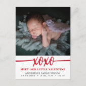 Valentijnsdag Foto geboorteaankondiging Briefkaart (Voorkant)