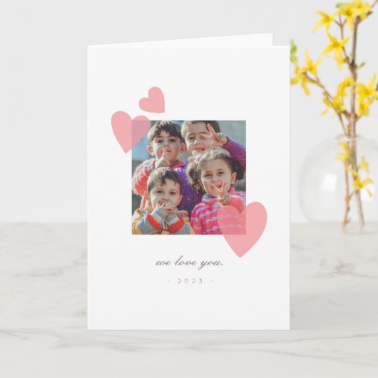 Valentijnsdag Foto Gift Kaart (Gele Bloem)