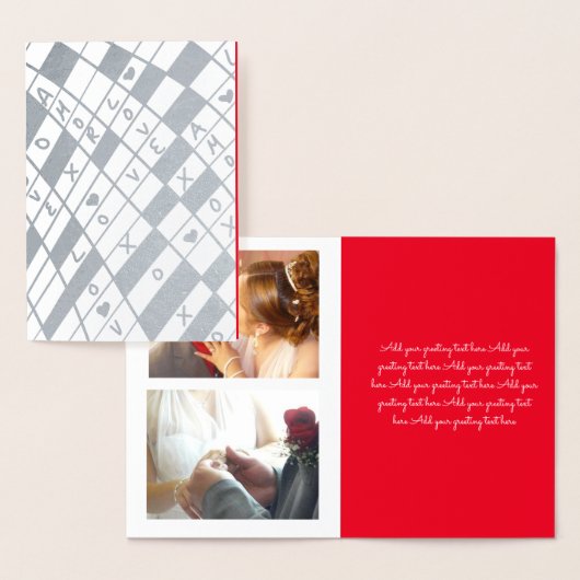 Valentijnsdag Foto hand Drawn Love Doodle Folie Kaarten (Display)