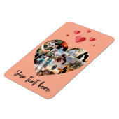 Valentijnsdag foto hart cadeau magneet (Linkerzijde)