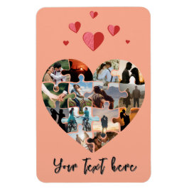 Valentijnsdag foto hart cadeau magneet