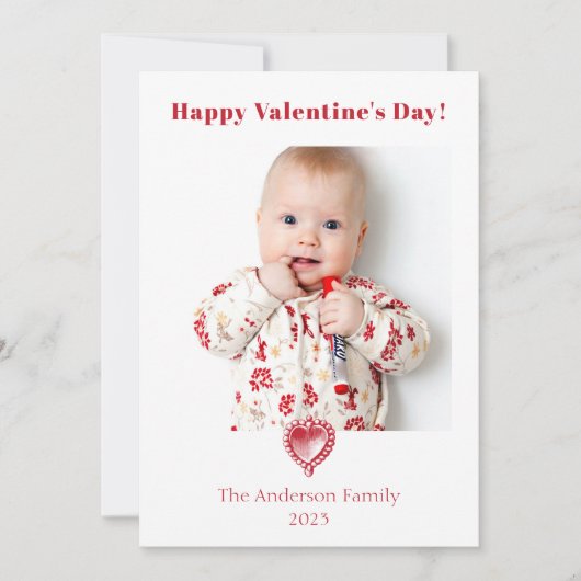 Valentijnsdag Foto  Hart Kaart (Voorkant)