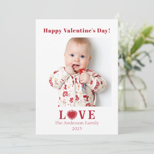 Valentijnsdag foto hart liefde (Staand voorkant)