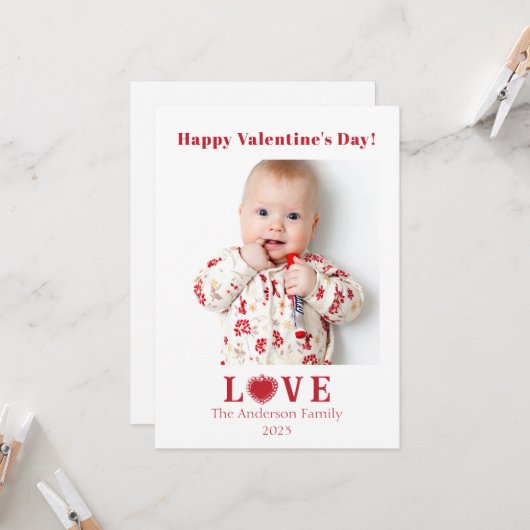 Valentijnsdag foto hart liefde (Voorkant / Achterkant in situ)