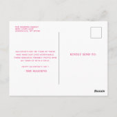 Valentijnsdag Foto Holiday Poem Persoonlijk Briefkaart (Achterkant)