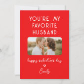 Valentijnsdag Foto Jij bent mijn favoriete echtgen Feestdagenkaart (Voorkant)