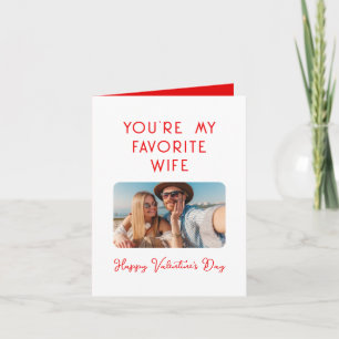 Valentijnsdag Foto Jij Bent Mijn Favoriete Vrouw Kaart