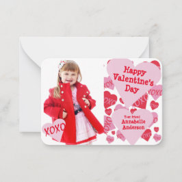 Valentijnsdag Foto Klaslokaal XOXO Sweethearts Notitiekaartje