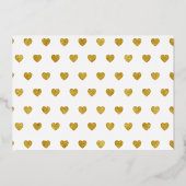 Valentijnsdag Foto Liefde Hart Folie Uitnodiging (Achterkant)