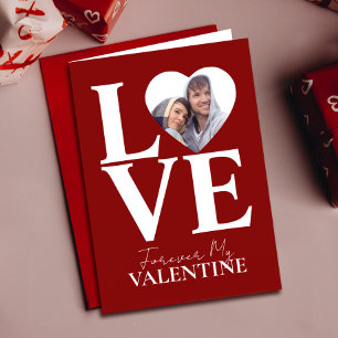 Valentijnsdag foto liefde Heart Red Valentijns Kaart