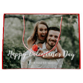 Valentijnsdag Foto rood, aangepast Groot Cadeauzakje (Voorkant)