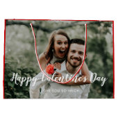 Valentijnsdag Foto rood, aangepast Groot Cadeauzakje (Achterkant)