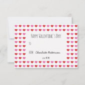 Valentijnsdag Foto Schattige XO Hearts Classroom Kaart (Achterkant)