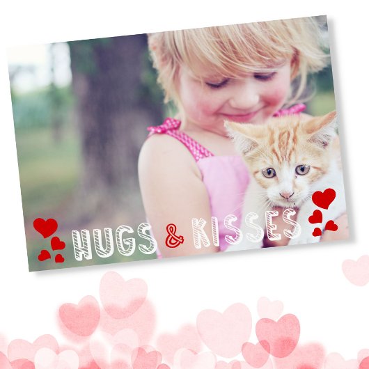 Valentijnsdag Foto Schattige XO Hearts Classroom Kaart