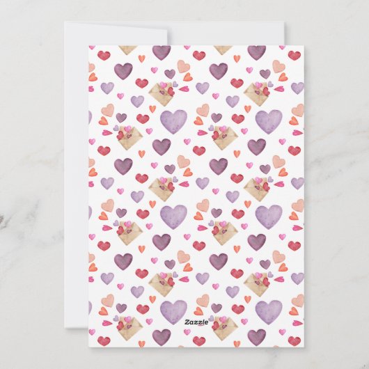 Valentijnsdag Foto Vakantie Kaart (Achterkant)