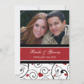 Valentijnsdag Foto Weddenschap Uitnodigingskaarten Kaart (Achterkant)