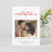 Valentijnsdag Foto Wedding Save the Date (Staand voorkant)