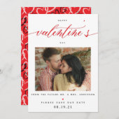 Valentijnsdag Foto Wedding Save the Date (Voorkant / Achterkant)